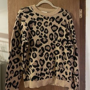 Cheetah Sweater - Ava & Viv; Size X